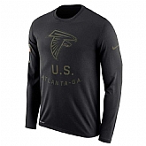 Men's Atlanta Falcons Nike Salute to Service Sideline Legend Performance Long Sleeve T-Shirt Black,baseball caps,new era cap wholesale,wholesale hats